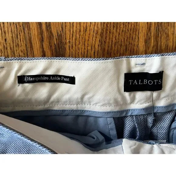 NWT Talbots Light Blue Hampshire Ankle Pants Trousers Women's Size 14 - Picture 3 of 12